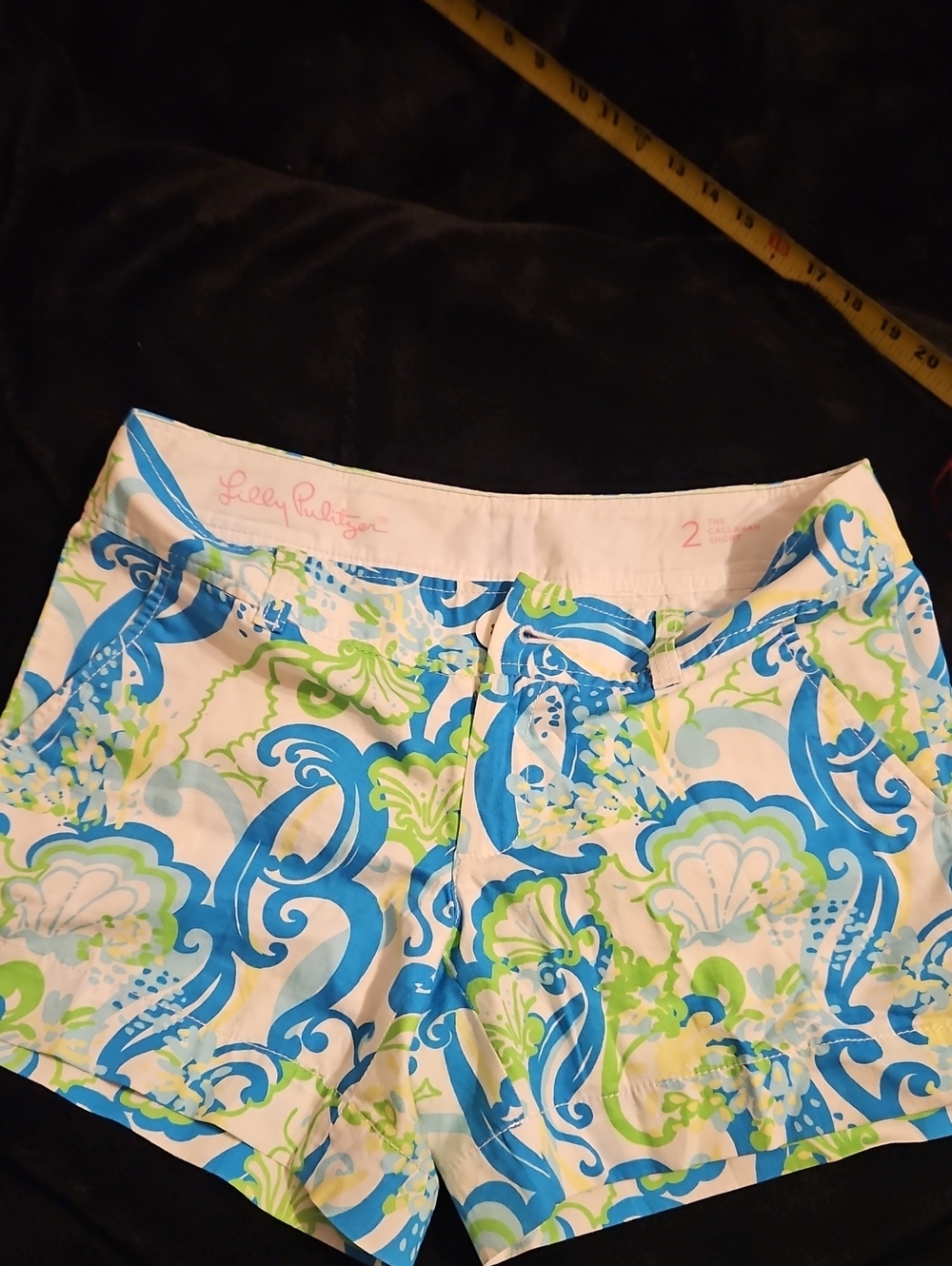 Lilly Pulitzer Blue & Green Print Women’s The Callahan Shorts